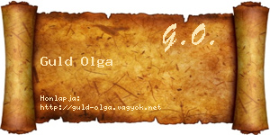 Guld Olga névjegykártya