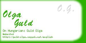 olga guld business card